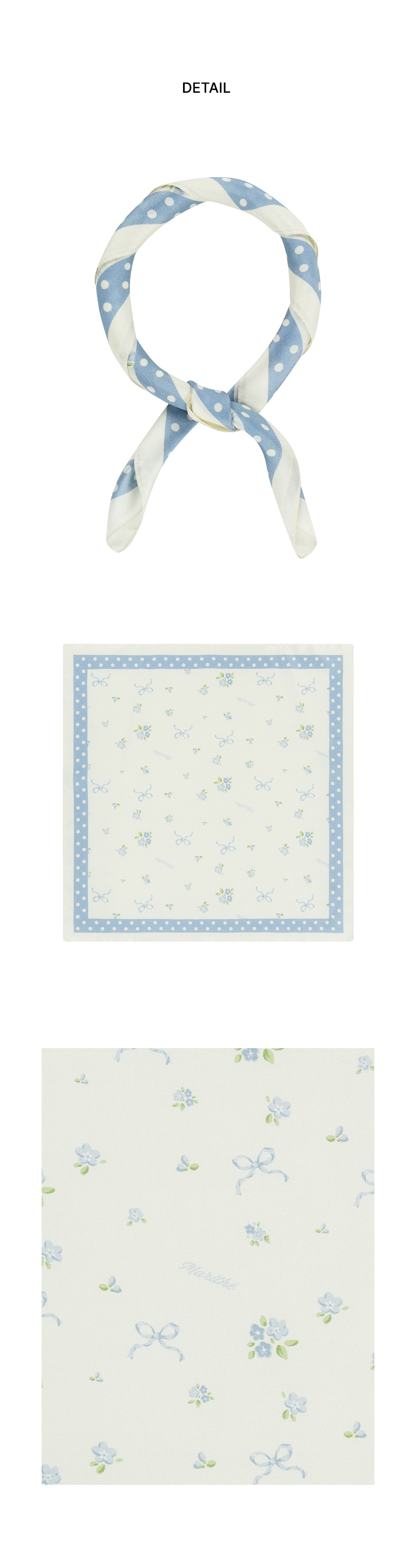 SUMMER PATTERN SILK SCARF - 2 COLORS IVORY