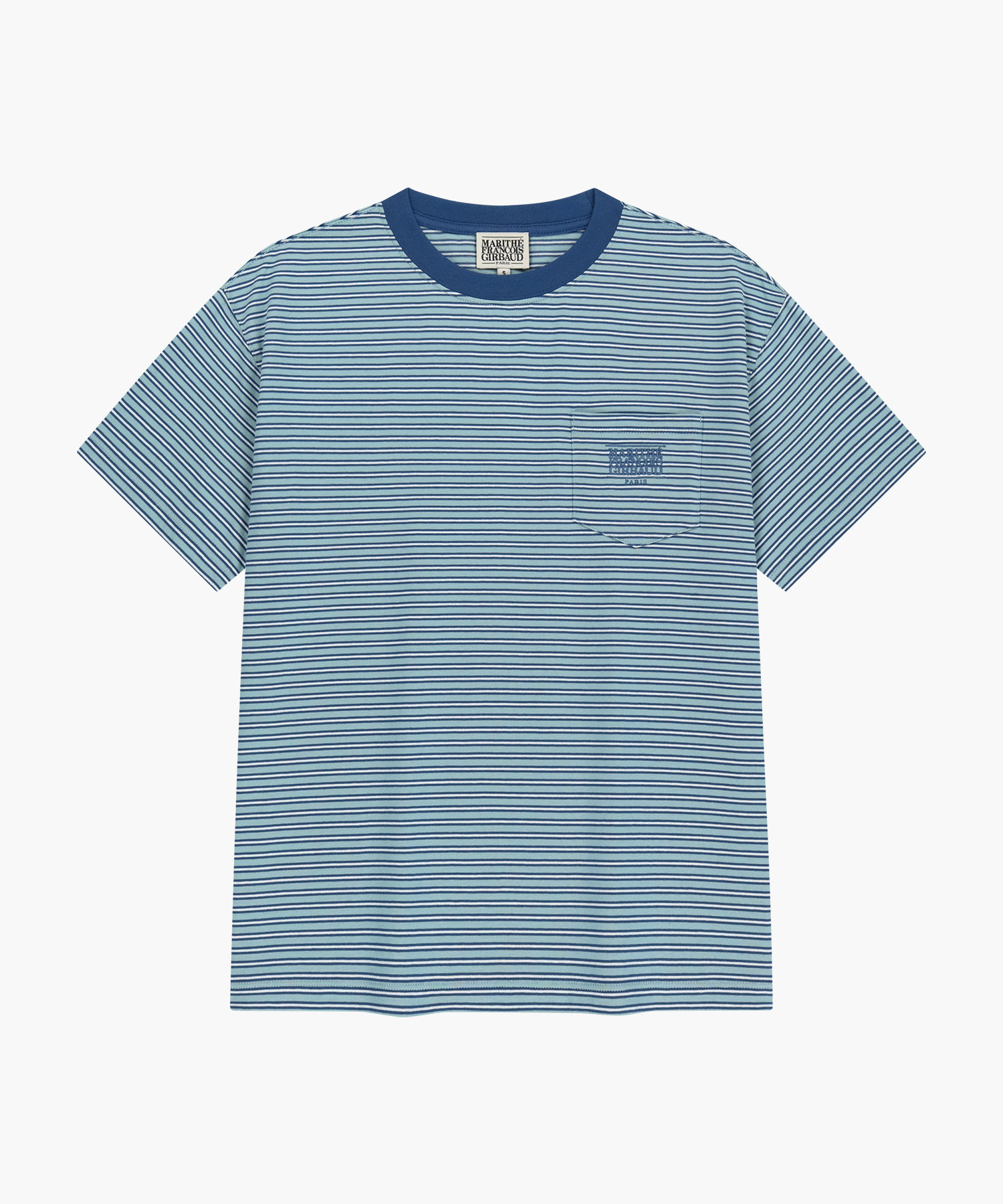 SMALL CLASSIC LOGO STRIPE RINGER TEE blue - MARITHÉ+FRANҪOIS GIRBAUD