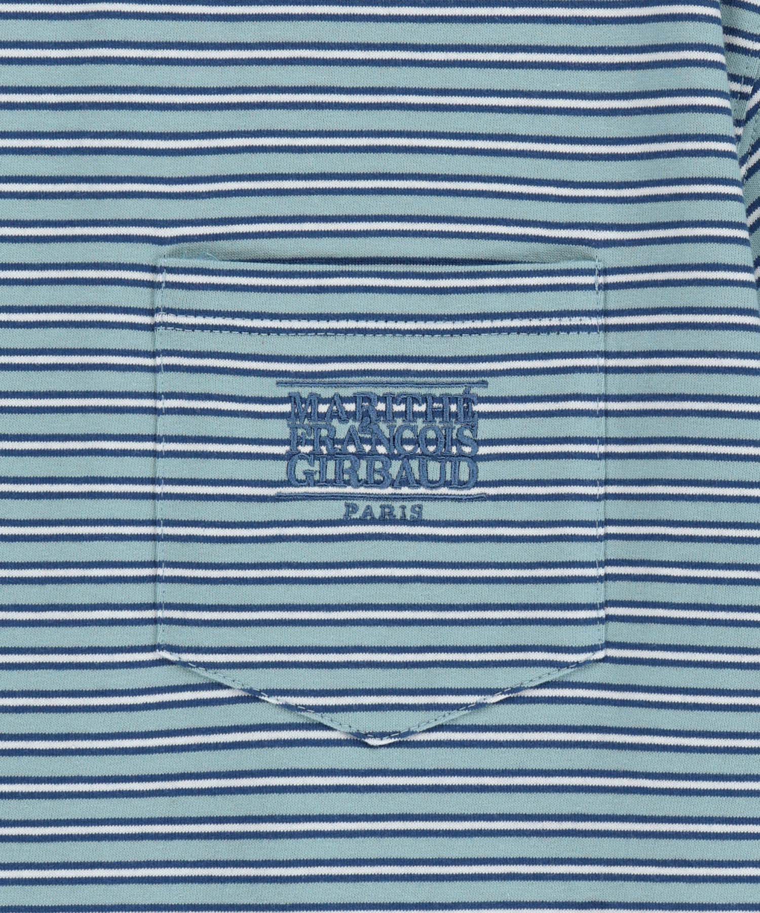 SMALL CLASSIC LOGO STRIPE RINGER TEE blue - MARITHÉ+FRANҪOIS GIRBAUD
