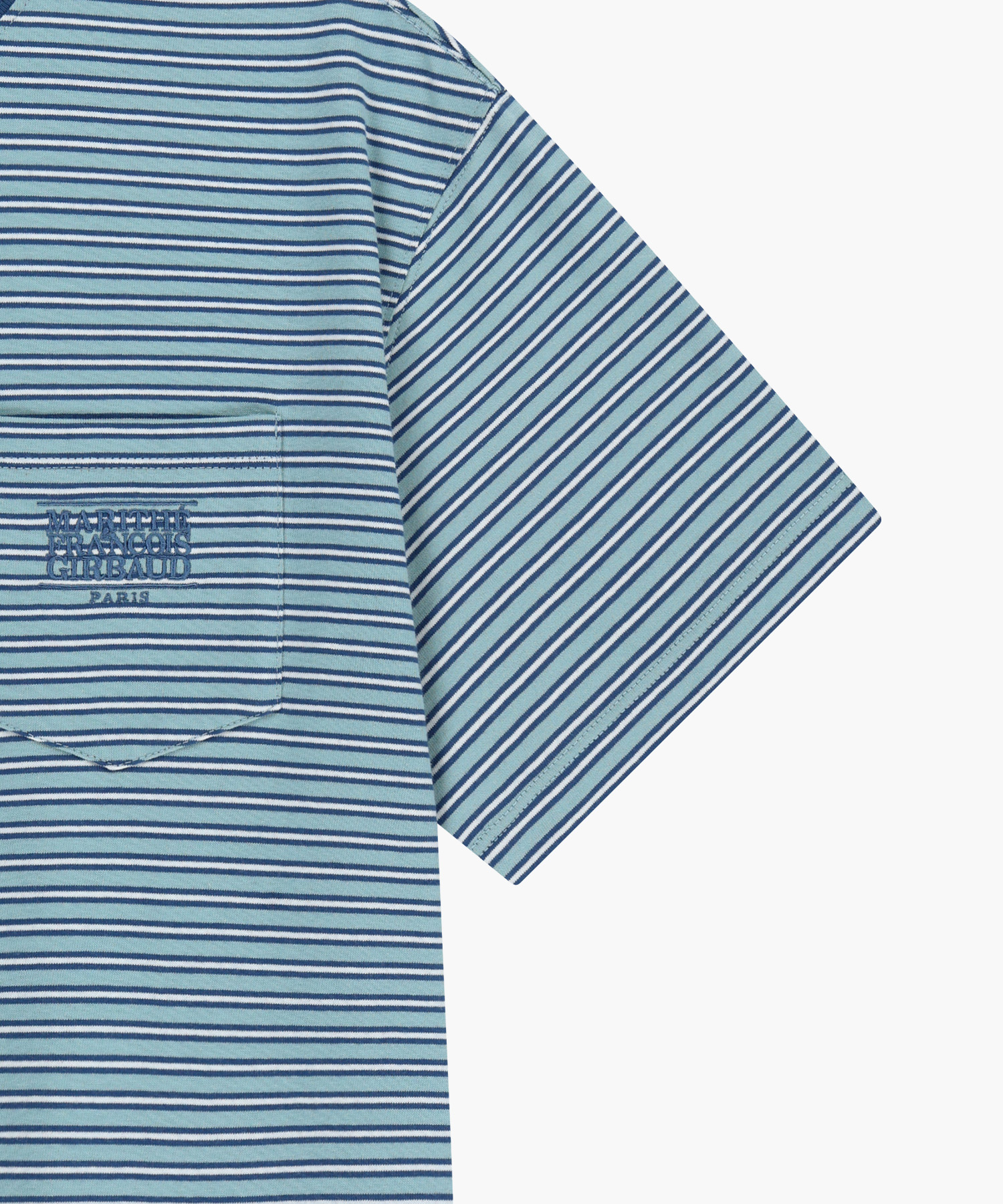 SMALL CLASSIC LOGO STRIPE RINGER TEE blue - MARITHÉ+FRANҪOIS GIRBAUD