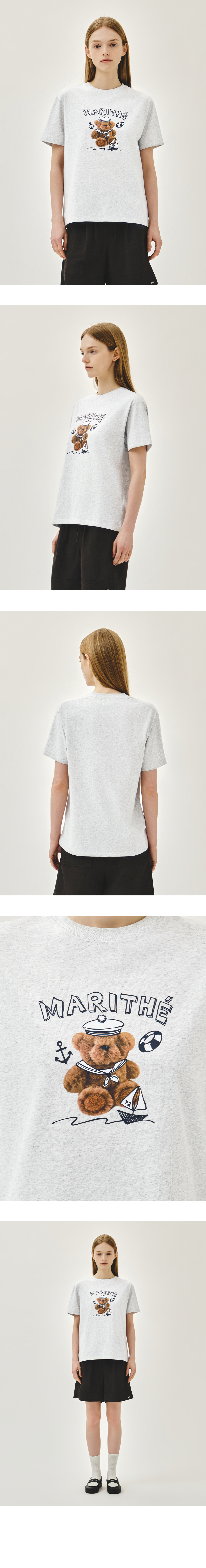 MARINE DRAWING DOODLE GRAPHIC TEE LIGHT HEATHER - 3 COLORS GREY