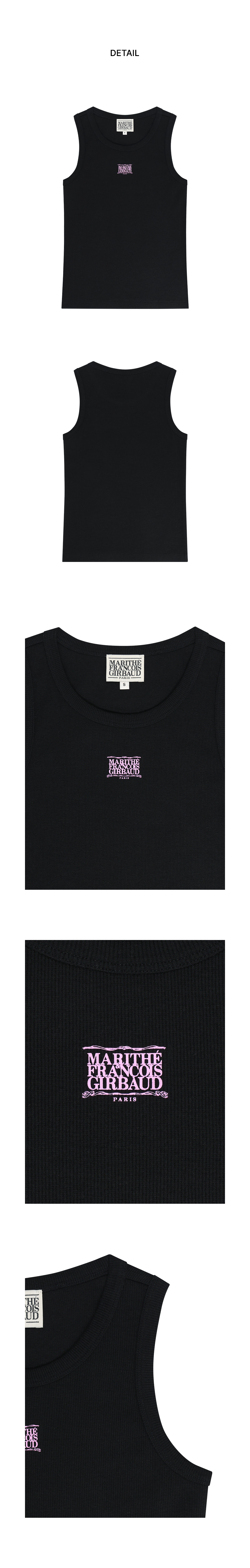 W RIBBON CLASSIC LOGO SLEEVELESS - 3 COLORS BLACK