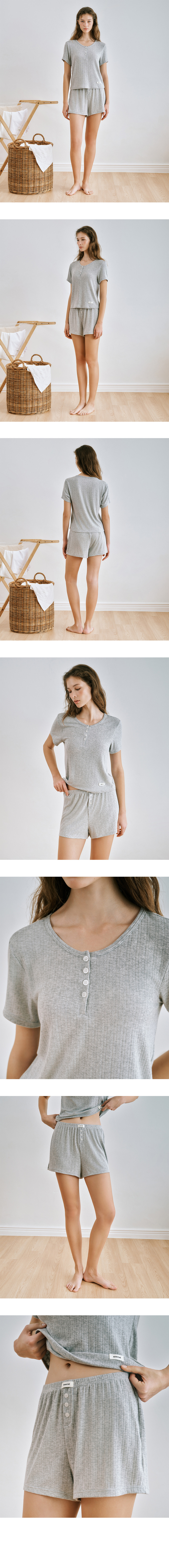 UNDERWEAR W POINTELLE LOUNGE SET HEATHER - 3 COLORS GREY