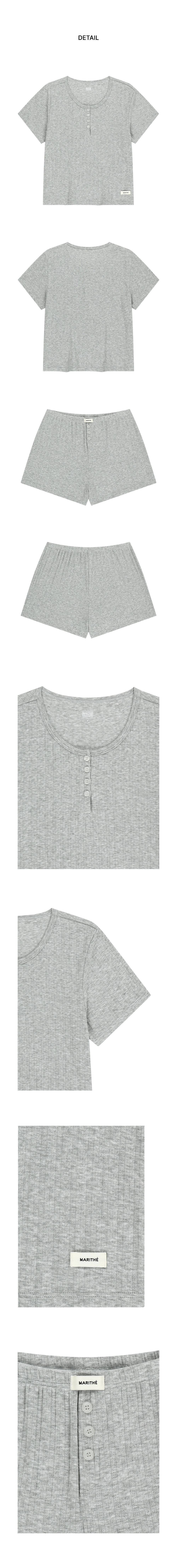 UNDERWEAR W POINTELLE LOUNGE SET HEATHER - 3 COLORS GREY