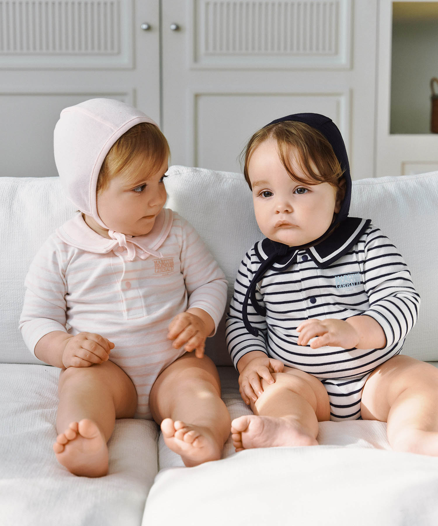 BABY SAILOR BODYSUIT+BONNET SET navy - MARITHÉ+FRANҪOIS GIRBAUD