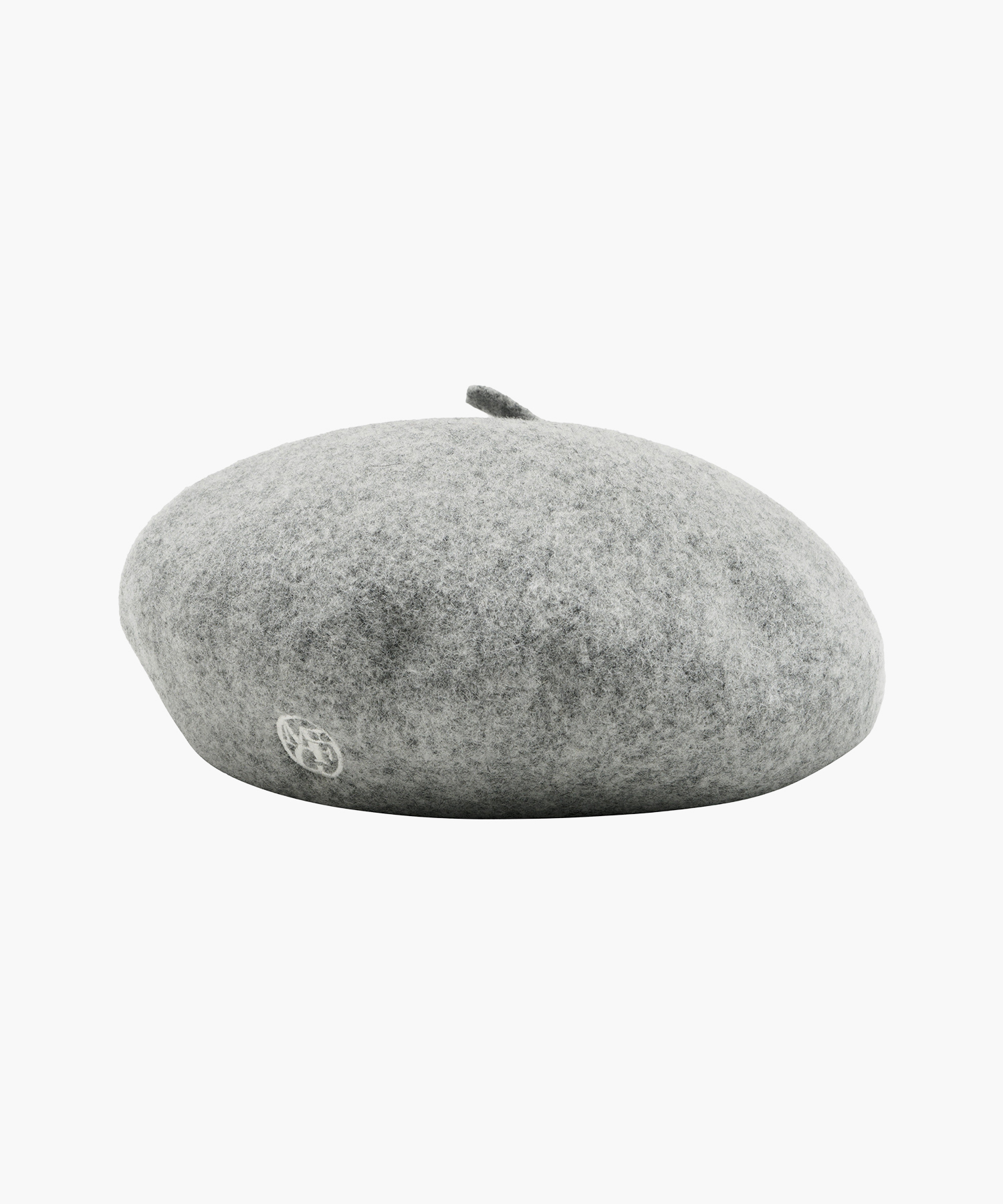 ENFANT CIRCLE LOGO EMBROIDERY WOOL BERET heather gray