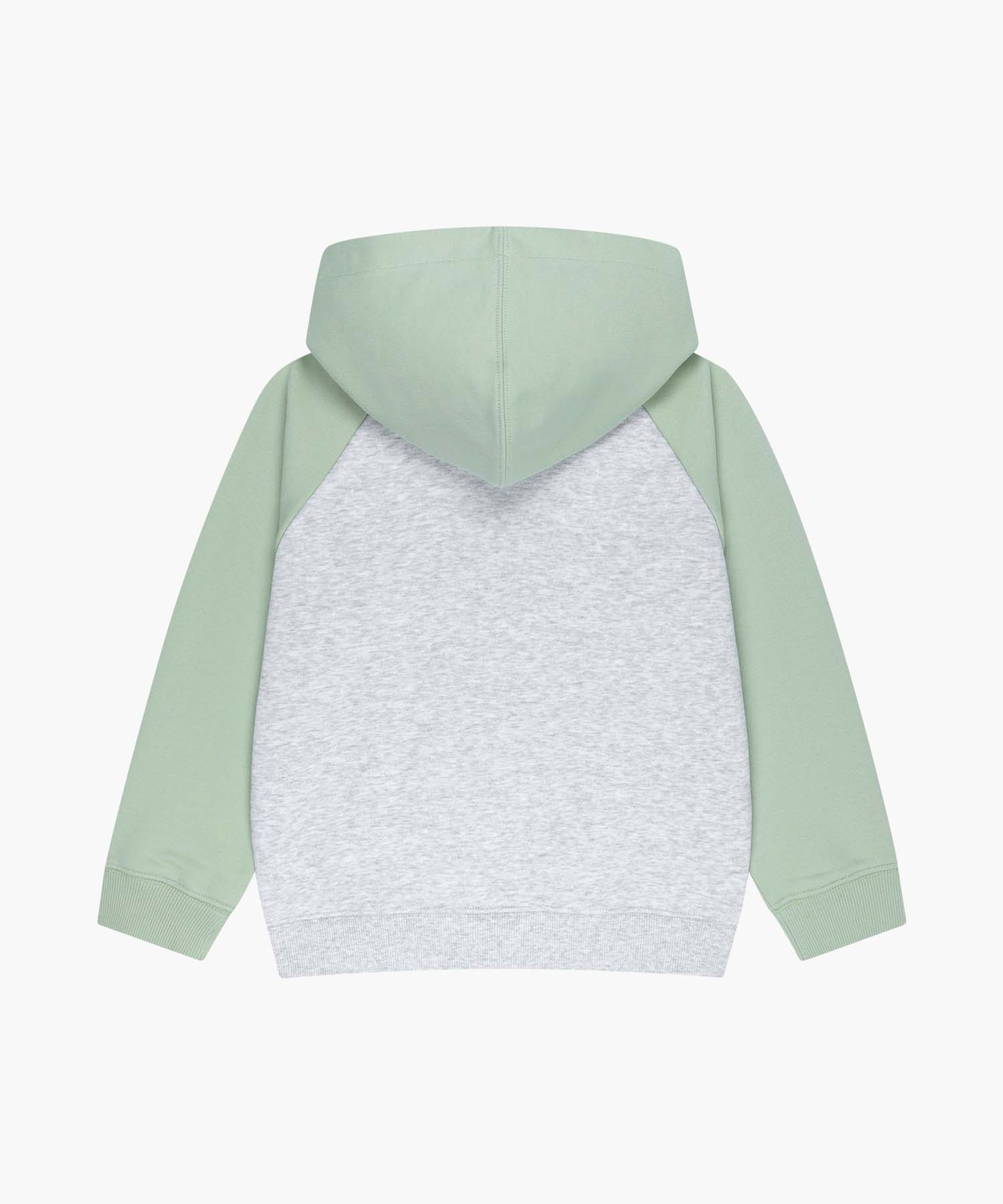 KIDS CLASSIC LOGO COLOR BLOCK RAGLAN HOODIE gray mint - MARITHÉ ...
