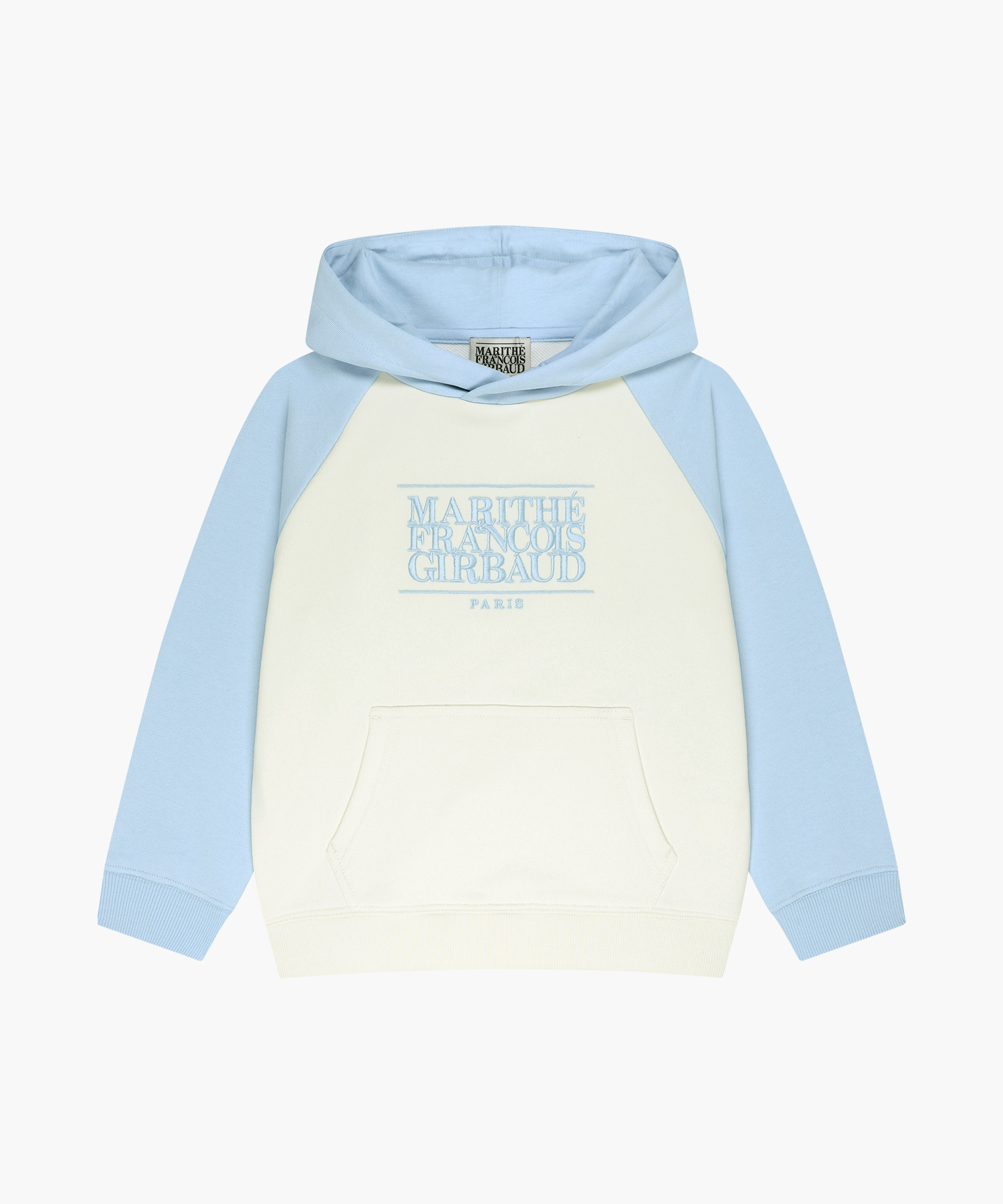 KIDS CLASSIC LOGO COLOR BLOCK RAGLAN HOODIE light blue - MARITHÉ ...