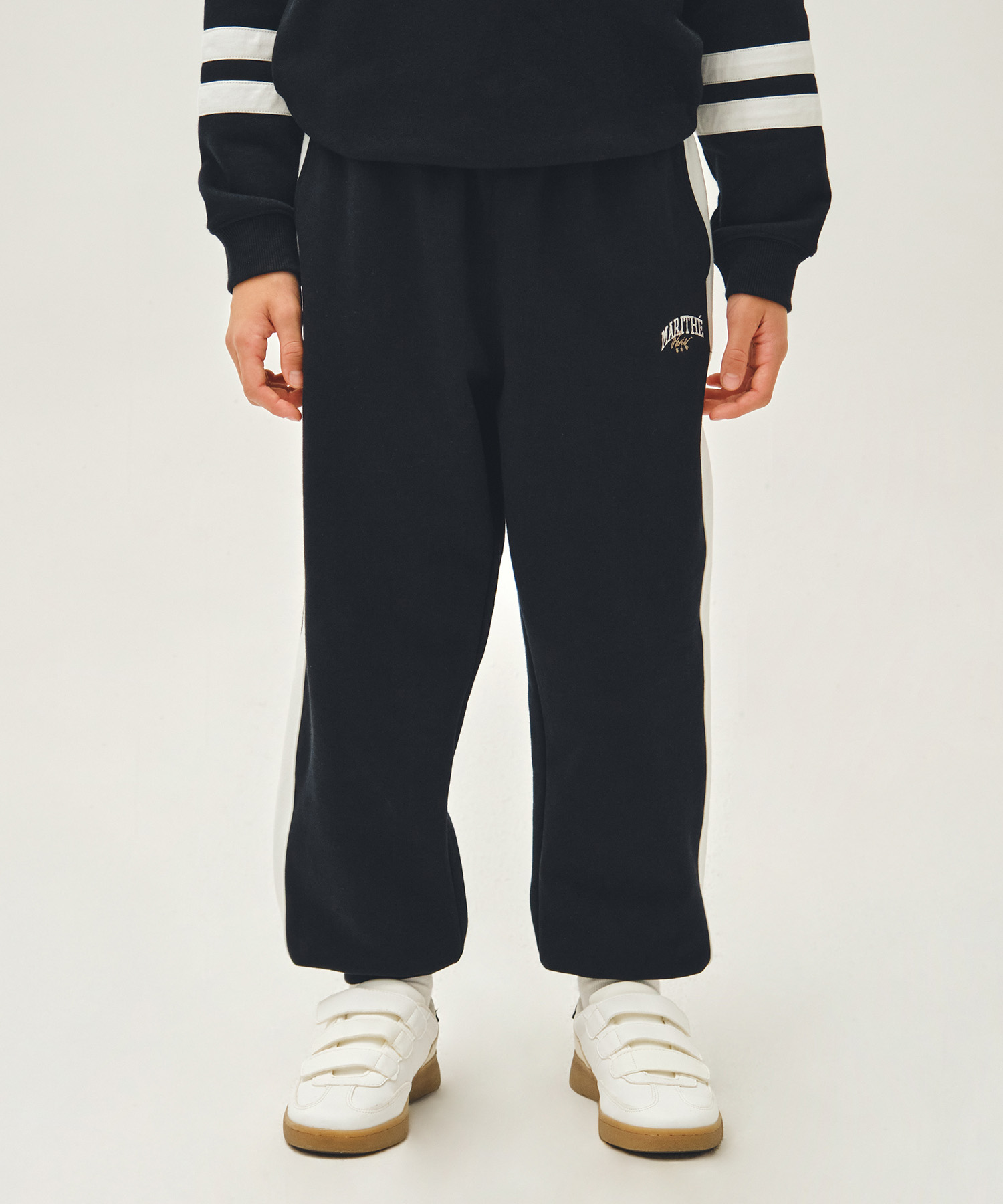 KIDS SIDE POINT SWEAT PANTS navy - MARITHÉ+FRANҪOIS GIRBAUD