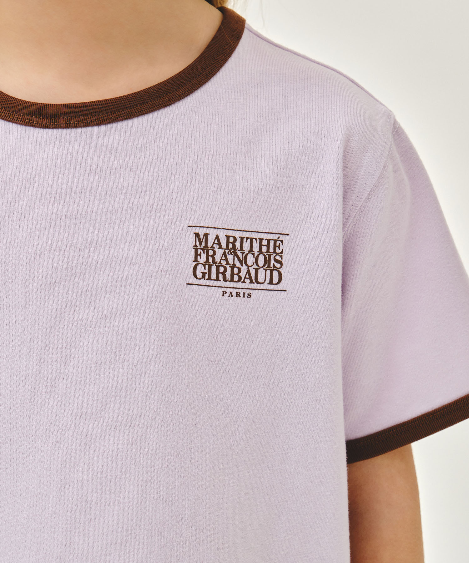 KIDS SMALL CLASSIC LOGO RINGER TEE light purple - MARITHÉ+FRANҪOIS GIRBAUD